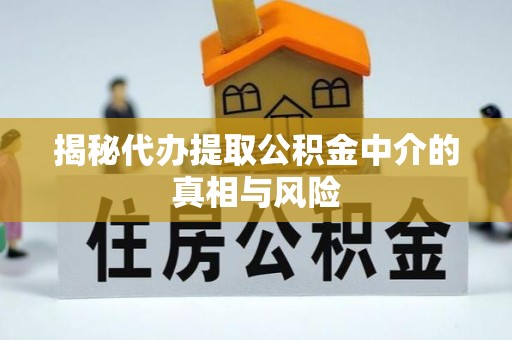 南部揭秘代办提取公积金中介的真相与风险