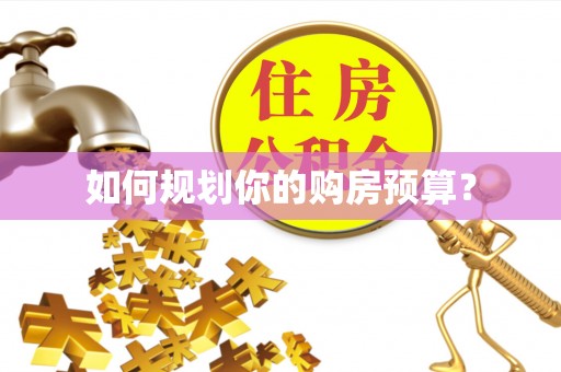 南部如何规划你的购房预算？
