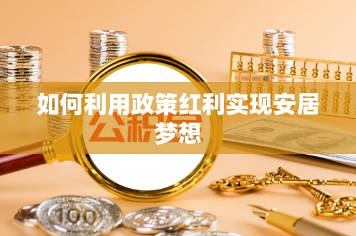 南部如何利用政策红利实现安居梦想